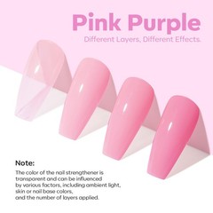 modelones Nail Strengthener 0.34 Fl Oz (Pack of 1), A6-Jelly Purple Pink