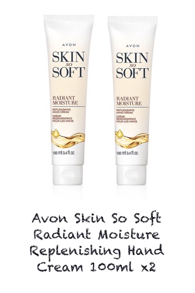 Avon Skin So Soft Radiant Moisture Replenishing Hand Cream 100g X2