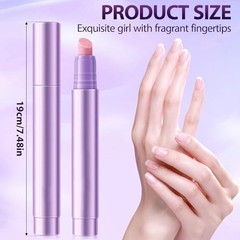 5Pcs 2-in-1 Ceramic Cuticle Pushers & Oil Pens for Nail Care, Manicure & Pedicur