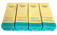 Lot of 4 Butter London SO BUFF Hand & Foot Treatment w/Glycolic Acid Travel Size