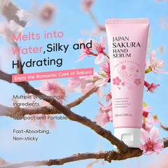 1PCS Sakura Scented Hydrating Hand Serum Alcohol-Free 50ml Sakura Hand Creams