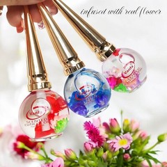 Vanfa Cuticle Oil infused with real flower 0.42 oz (Scent: Peach, Pack of 3)