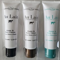3 Scottish Fine Soaps Hand and Nail Cream Trio Au Laot Almond Shea Butter New