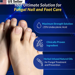 Toenail Fungus Treatment Extra Strength : 25% 0.5 Fl Oz (Pack of 2), Black