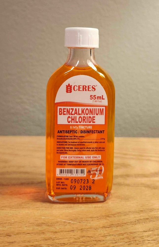 1 Ceres Benzalkonium Chloride Tincture Antiseptic Disinfectant 55 mL