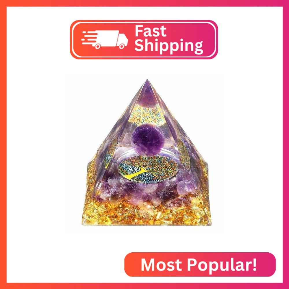 YATOJUZI 2.4″ Healing Crystals Tower Amethyst Crystal Chakra Reiki Orgonite Gems