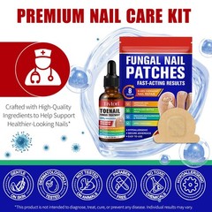 32PCS Nail Fungus Treatment For Toenails Nail Repair & Fungal Patches + OIL SET