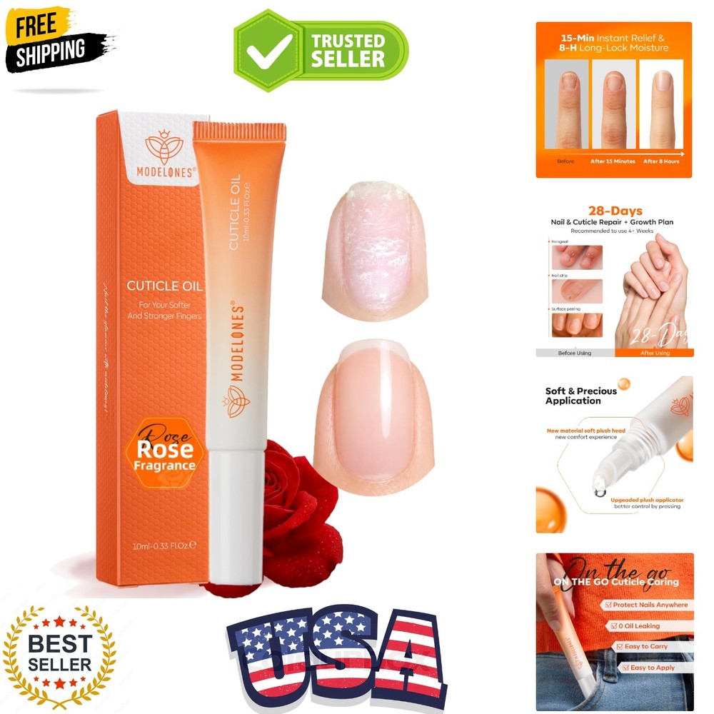 Cuticle Oil Pen Rose for Growth and Strength Nail Growth Oil Cuticle Softener…
