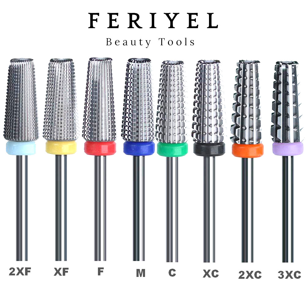 5 in 1 – Carbide Nail Drill Bit Silver ~ Feriyel