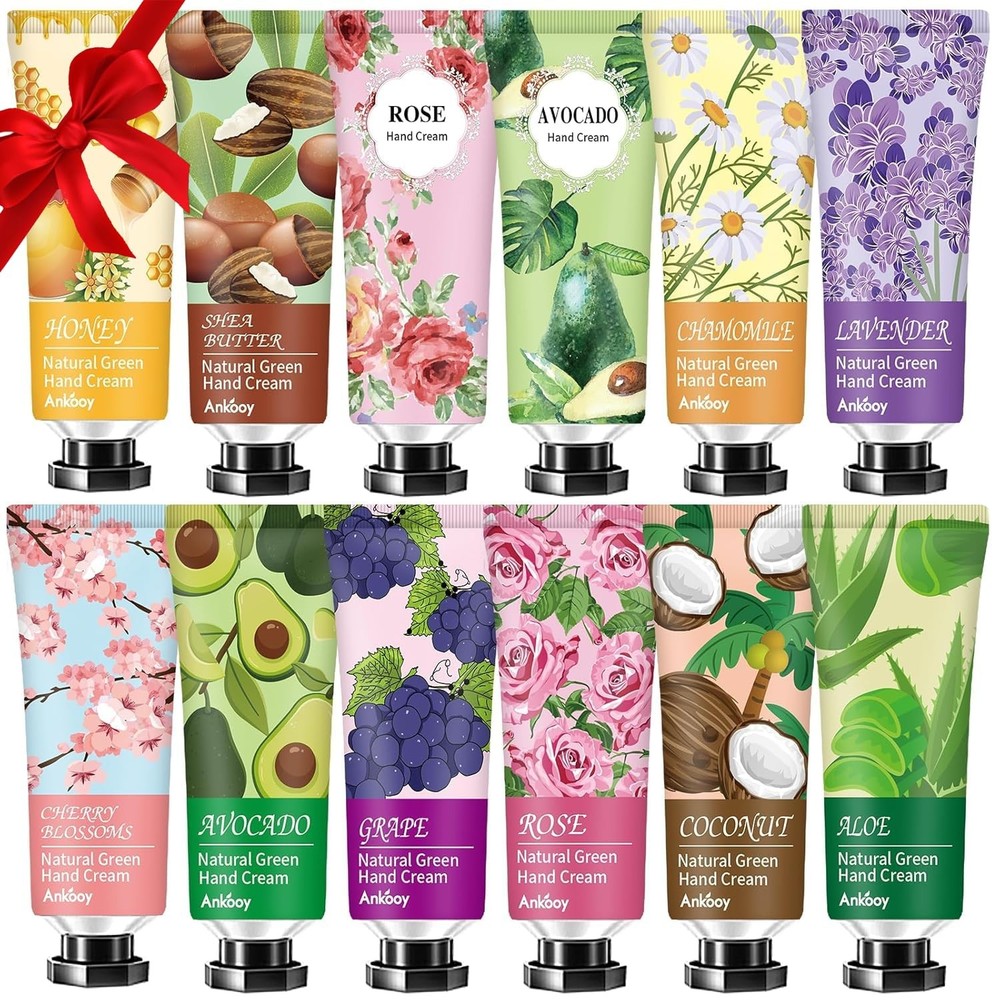 ANKOOY 12 Pack Hand Cream for Dry Cracked 1 Fl Oz (Pack of 1)