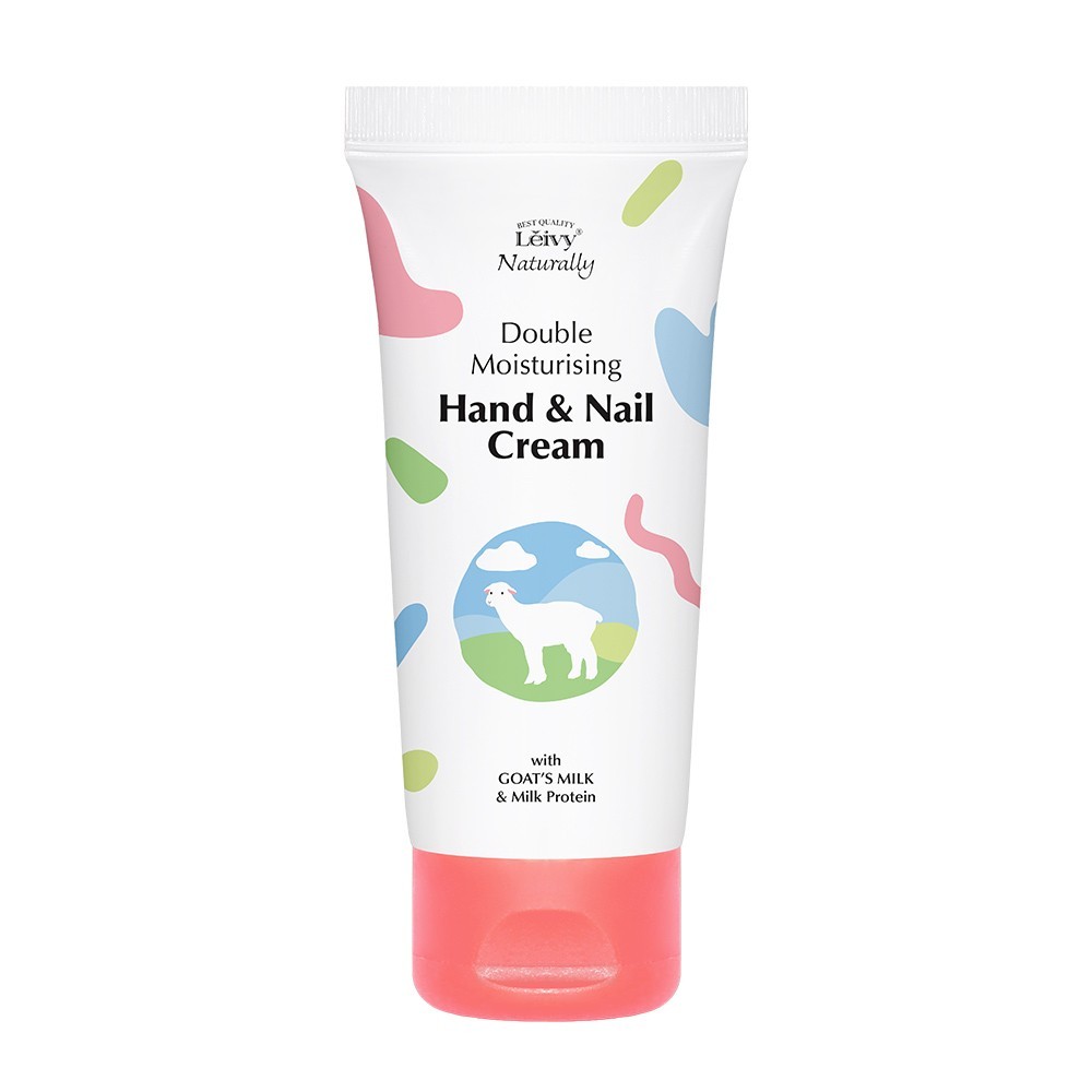 Leivy Moisturising Goat Milk Hand & Nail Cream Cotton Floral Scent, 50ml