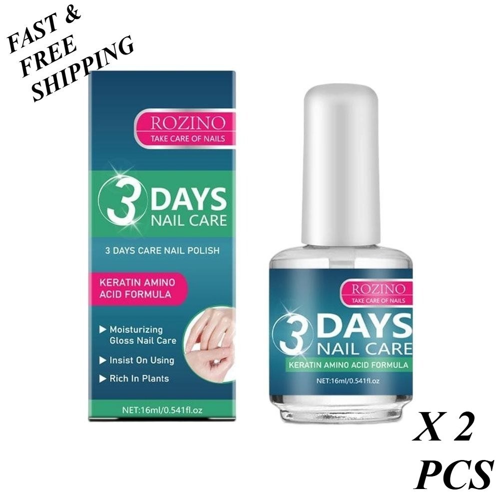 2 PCS-ROZINO 3 Days Nail Care – Keratin Amino Acid Formula Superior Nail Nourish