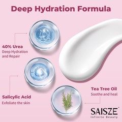 SAISZE Urea Cream 40 Percent for Feet Maximum 5.29 Ounce (Pack of 1)