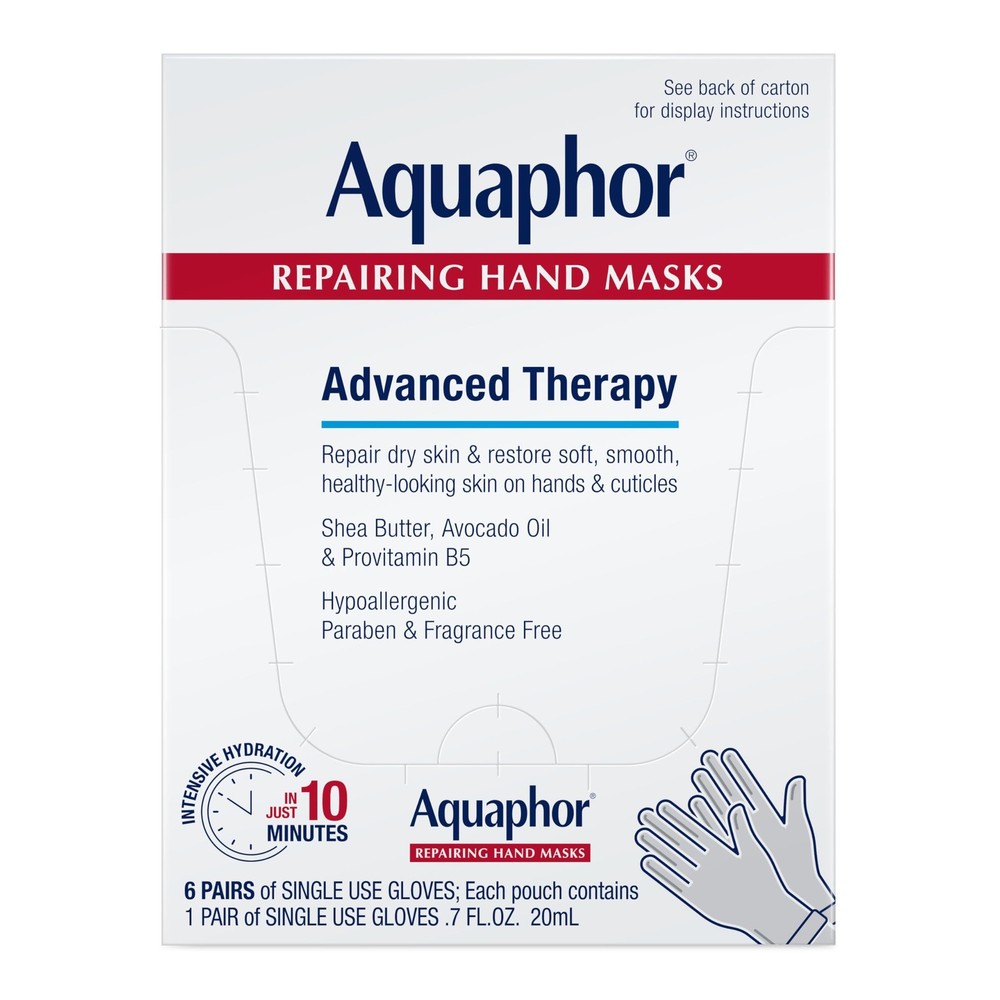 Aquaphor Repairing Hand Masks, Moisturizing Gloves for Dry Hands, Moisturizer…