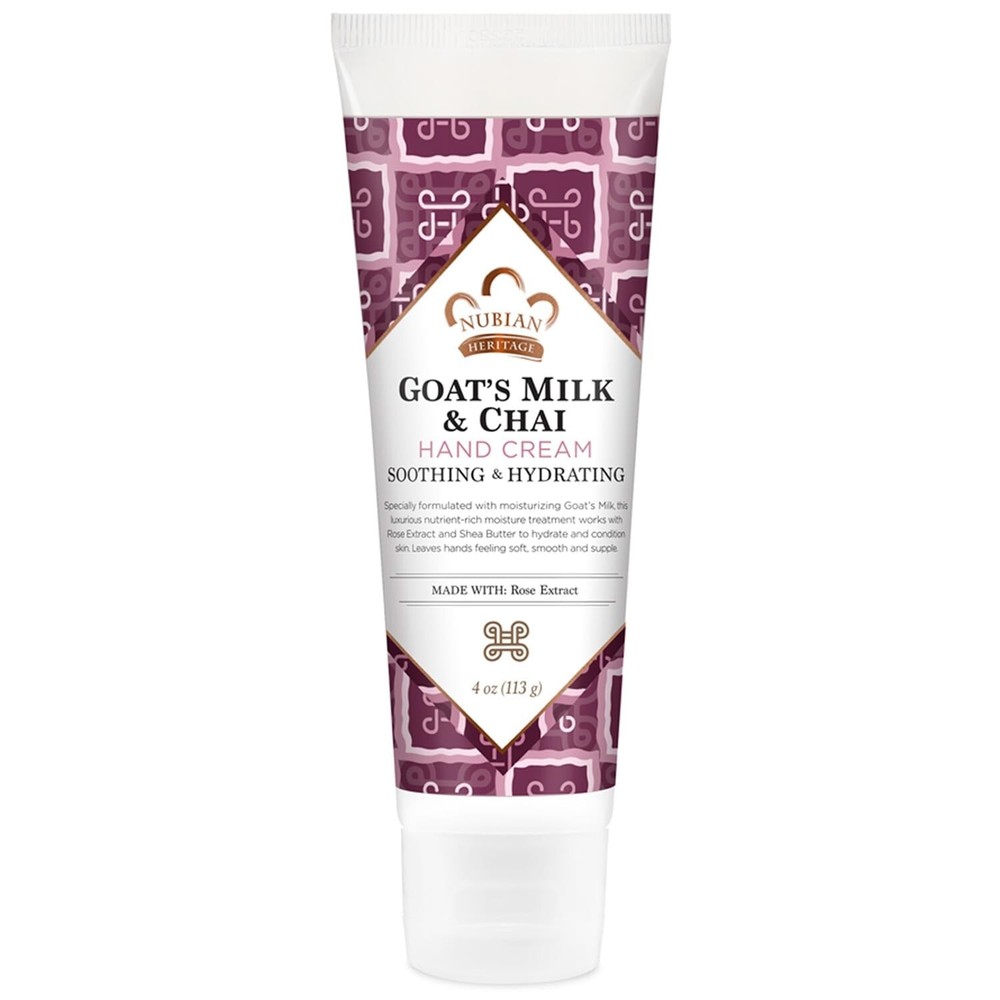 Nubian Heritage Hand Cream Goat s Milk Chai 4 fl oz 118 ml Cruelty-Free 1 Pack