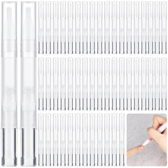 50 Pack Empty Cuticle Oil Pen 3Ml Refillable Transparent Twist Pens, Empty Nail