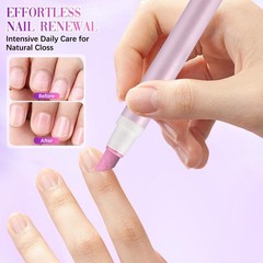 2-in-1 Cuticle Pusher & Oil Pen Set – Portable Nail Care Tools for Dry Nails, Ha