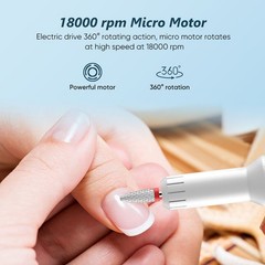Portable Nail Drill File Rechargeable Cordless Manicure Machine Tool Electric US