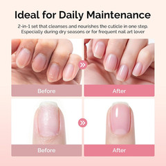 Cuticle Remover Kit 60g Cream 15ML Oil Nipper Pusher Nail File Brush