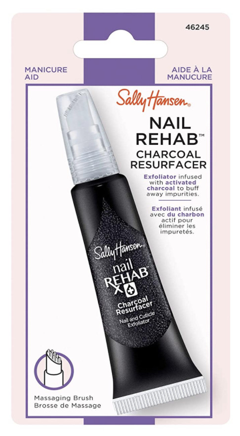 2 pcs Sally Hansen Nail Rehab Manicure Aid Charcoal Resurfacer 0.4 fl oz #46245.