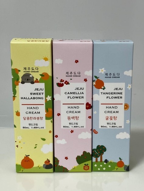 JEJU Hand Cream 50ml x 3EA Camellia Flower+Sweet Hallabong+Tangerine Flower