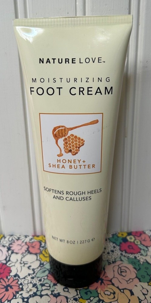 JUMBO SIZE! SEALED NATURE LOVE FOOT CREAM 8 OZ HONEY & SHEA BUTTER