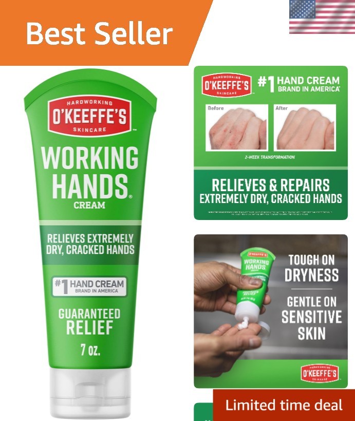 Extreme Hydration Hand Cream – O Keeffe’s 7 oz Tube for Cracked Hands