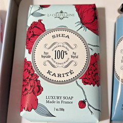 New in Tin LA CHATELAINE HAND & BODY SHEA DUO BAR SOAP 7 oz & HAND CREAM 1 oz