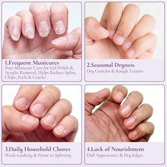 Nail and Cuticle Cream with Keratin Biotin and Ceramides Deep Hydration 15ml
