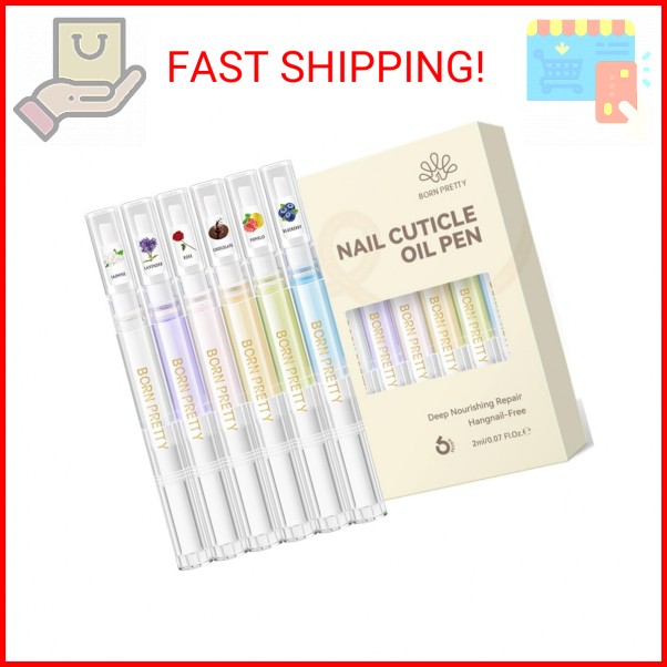 Born Pretty 6Pcs Nail Cuticle Oil Pen,Cuticle Revitalizer Oil Nails Nutrition Oi