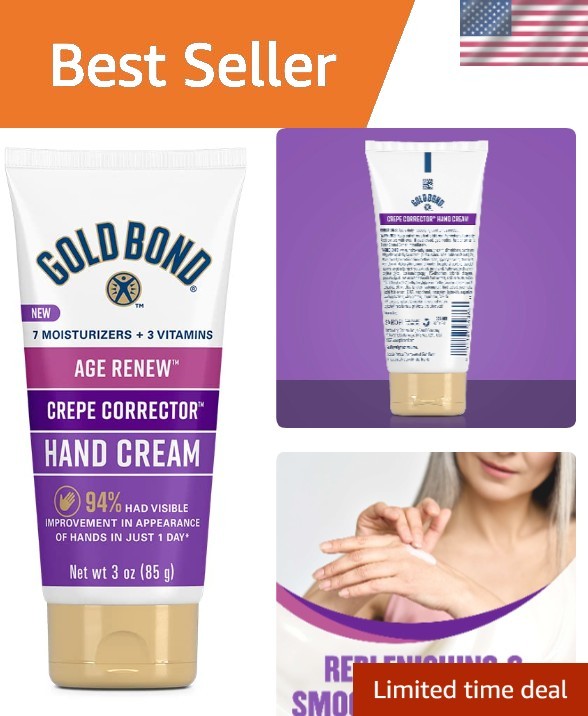 3 oz Age Renew Hand Cream – Lightweight, Fast Absorbing Anti-Aging Moisturizer
