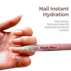 BeautyWavez Nail and Cuticle Oil Pen with Vitamin E 0.68 Fl Oz (Pack of 1)