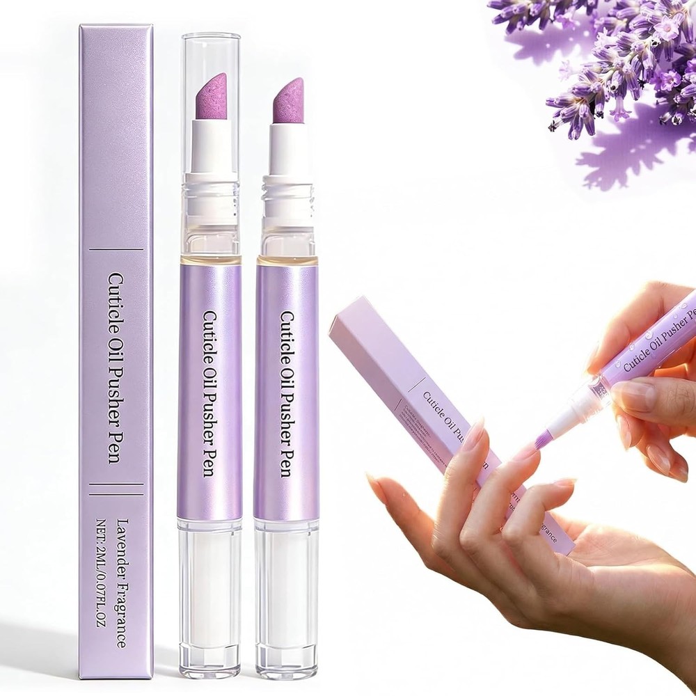 2-in-1 Cuticle Oil Pusher Pen,2026 New Ceramic Cuticle Pusher Oil Pen,Ceramic Cu