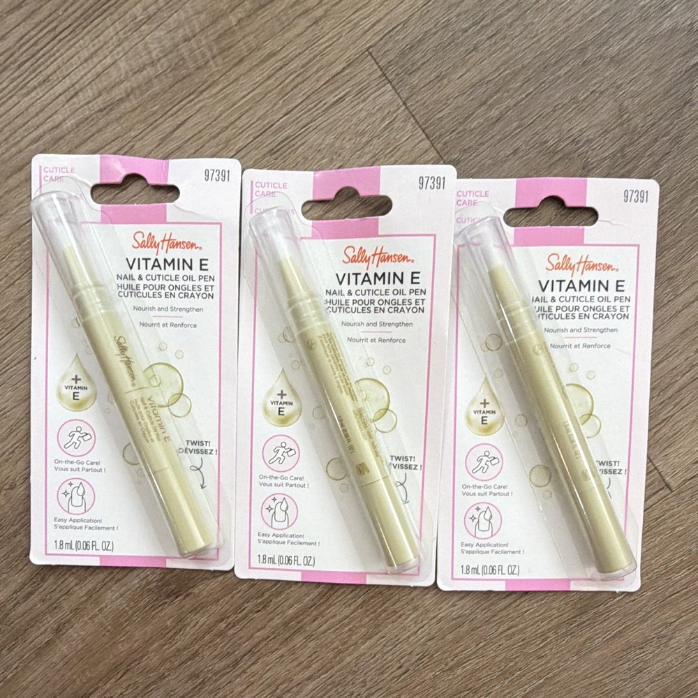 Sally Hansen Vitamin E Nail & Cuticle Oil Pen Lot of 3 0.06 oz MPN 97391