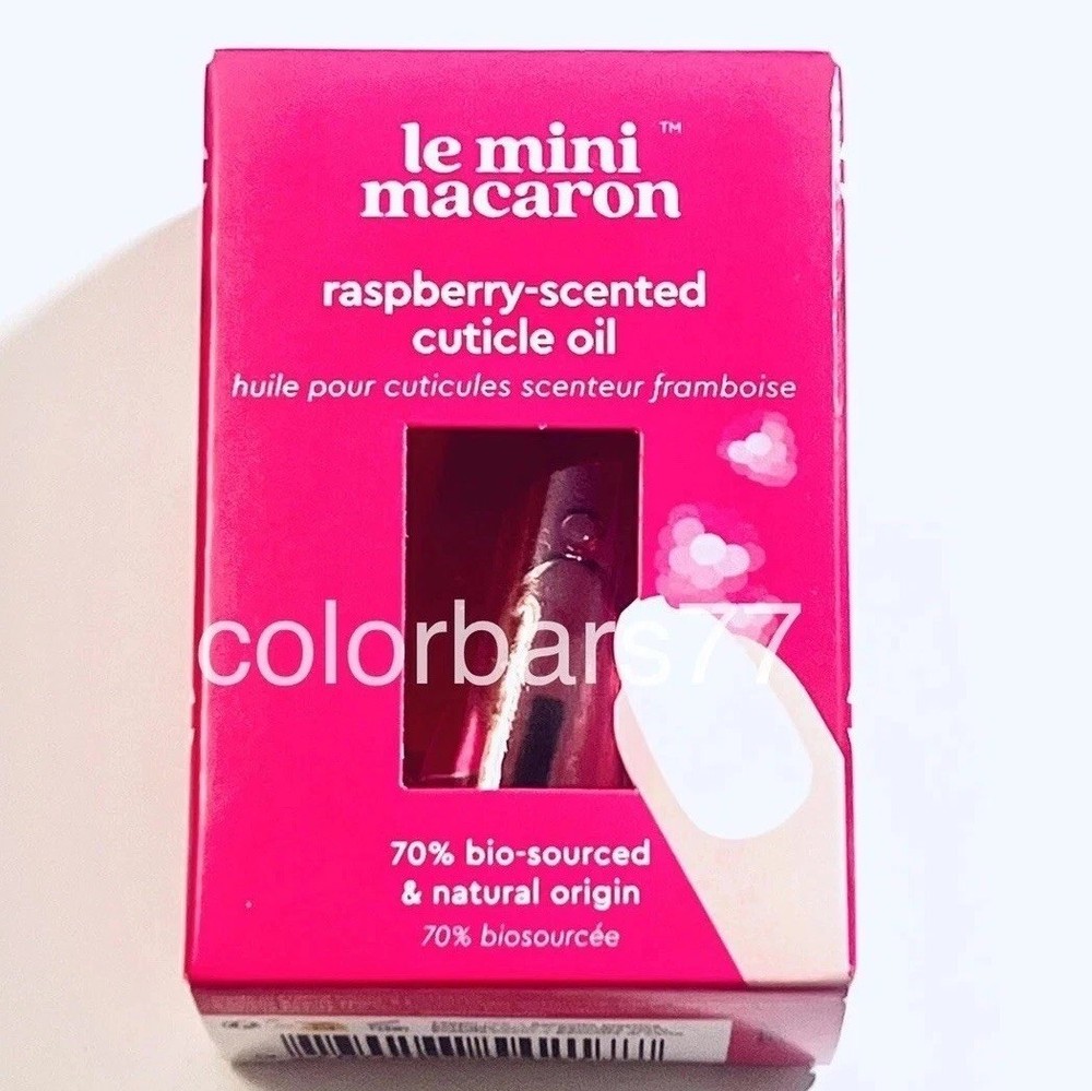Le Mini Macaron Raspberry Scented Cuticle Oil Berry Bisous Nail Oil 10 mL