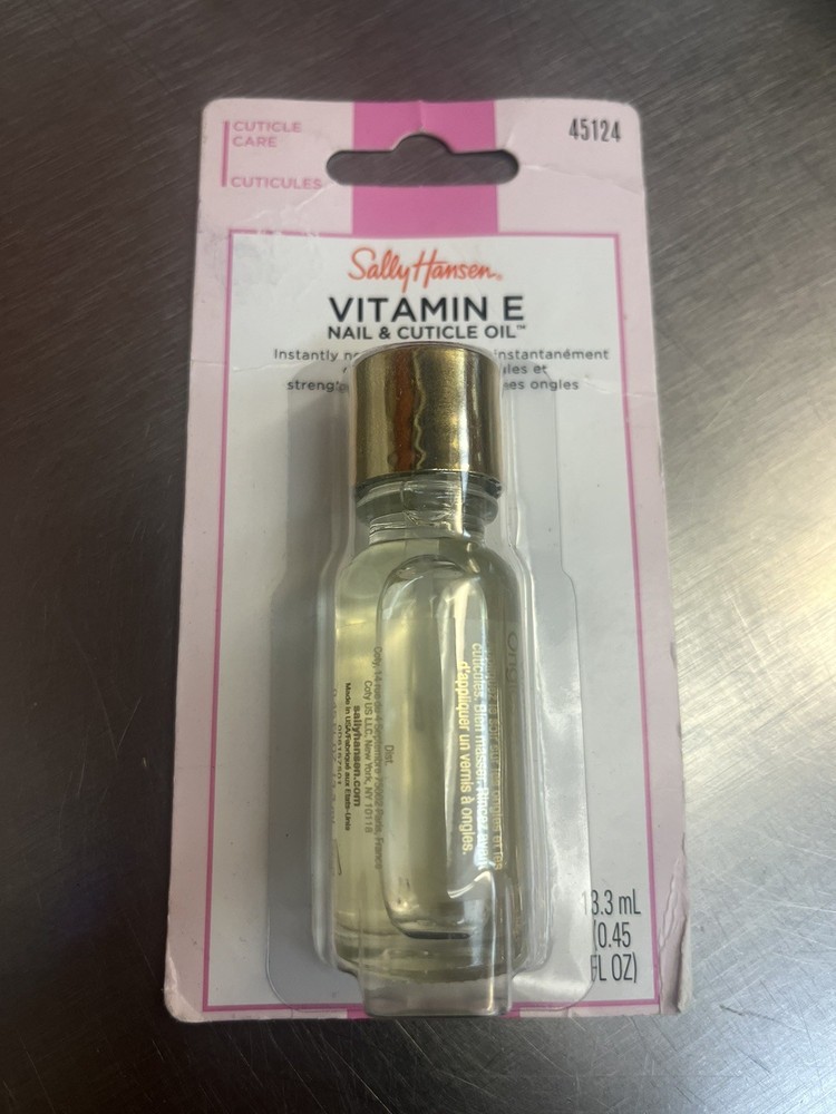 Sally Hansen Vitamin E Nail & Cuticle Oil .45 Oz./13.3mL NEW