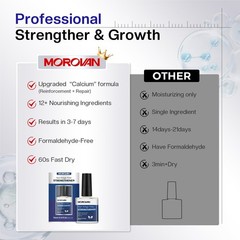 Morovan Nail Strengthener and Growth: 0.5 Fl Oz (Pack of 1), A1-milky white