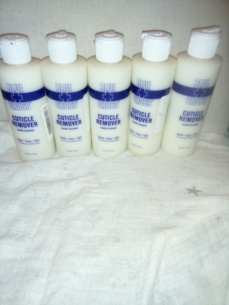Blue Cross Lanolin Enriched Cuticle Remover, Safe & Easy – 6 fl oz – 5 bottles