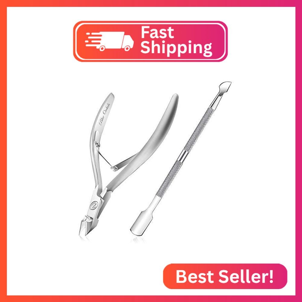 Cuticle Trimmer with Cuticle Pusher – Cuticle Remover Cuticle Nipper Professiona