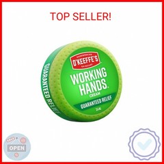O’Keeffe’s Working Hands Hand Cream for Extreme Dryness – 3.4 oz Jar (1 Pack) –