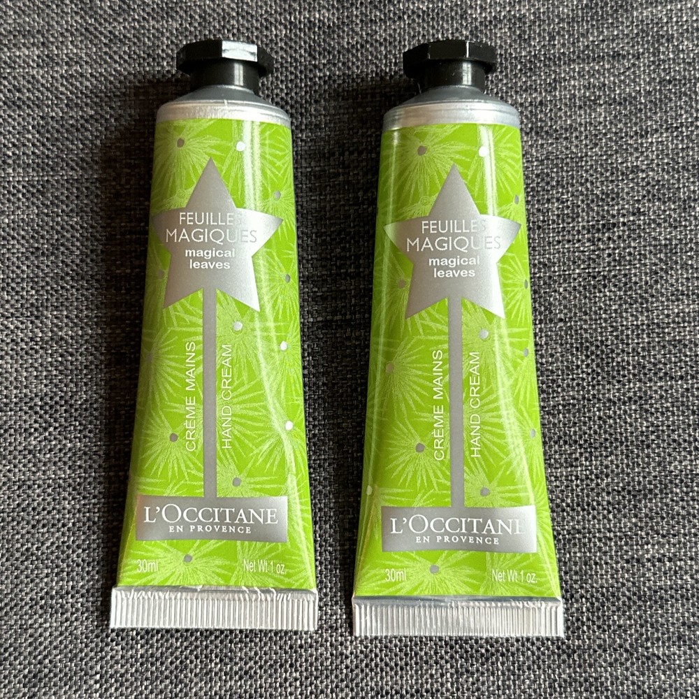 2 BRAND NEW L’Occitane MAGICAL LEAVES Hand Cream 1 oz 30ml Limited Lotion