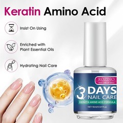 2 PACK ROZINO 3 Days Nail Care Nail Keratin Amino Acid Formula Polish Gift 16ml