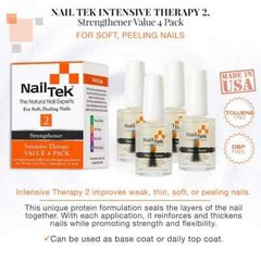 Nail Tek Intensive Therapy 2 Strengthener Pro – Pack of 4 bottles 0.5 oz # 55808