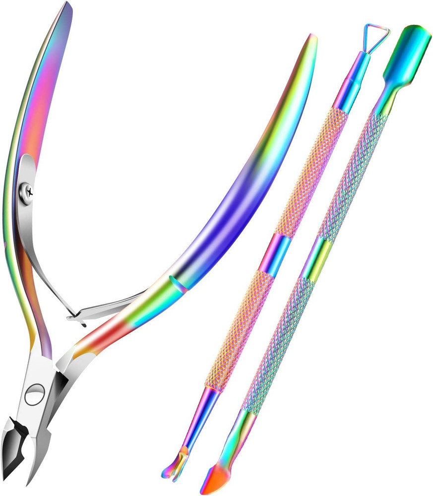 Cuticle Trimmer Cuticle Remover with Cuticle Pusher, Professional Stainless Ste