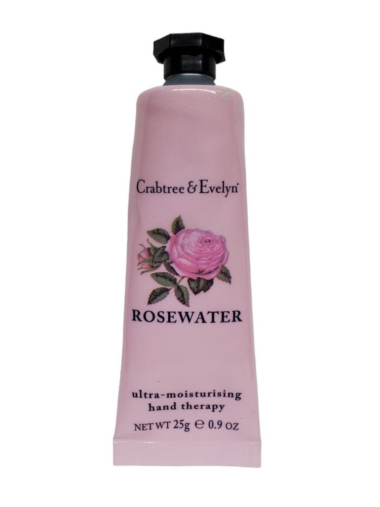 CRABTREE & EVELYN Rosewater TRAVEL PURSE SIZE Hand Therapy Cream Lotion 0.9 oz