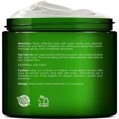 New York Biology Tea Tree Oil Foot Cream for Dry 8.00 Ounce (Pack of 1)