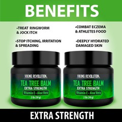 Viking Revolution Tea Tree Oil Cream – Super Balm 2 Ounce (Pack of 2)