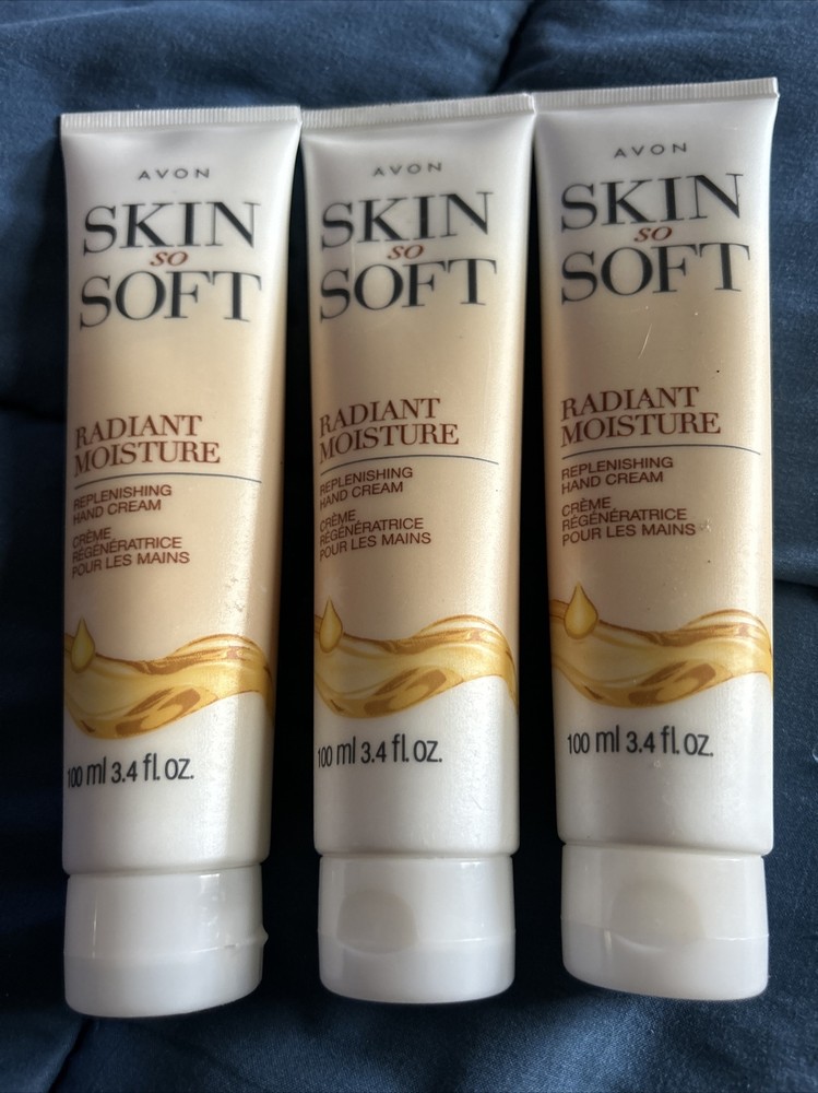 AVON~SKIN SO SOFT *LOT OF 3* RADIANT MOISTURE REPLENISHING HAND CREAM🌺NEW