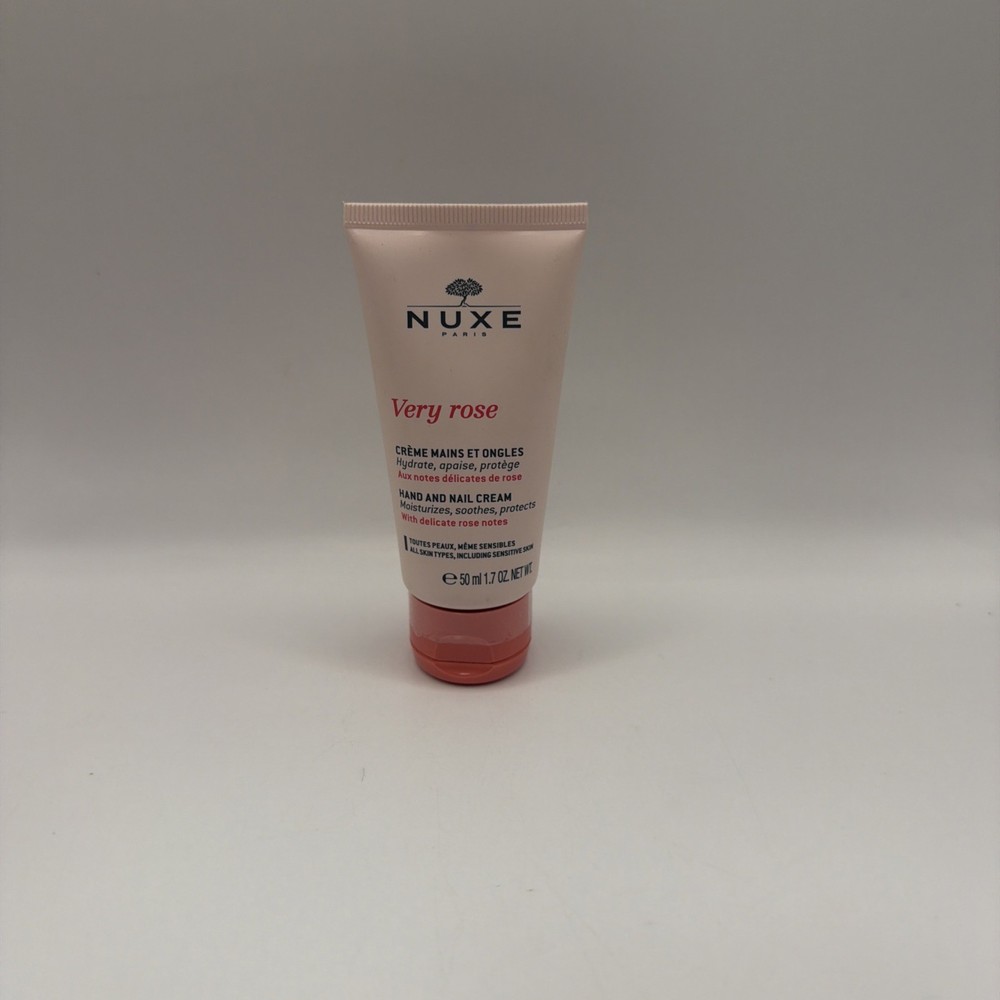 Nuxe Very Rose Hand and Nail Cream, Hydrating & Soothing Hand Moisturizer 1.7oz