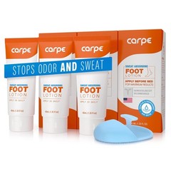 Carpe Sweat Absorbing Foot Lotion 3 Tubes WITH FREE 1.35 Fl Oz (Pack of 3)